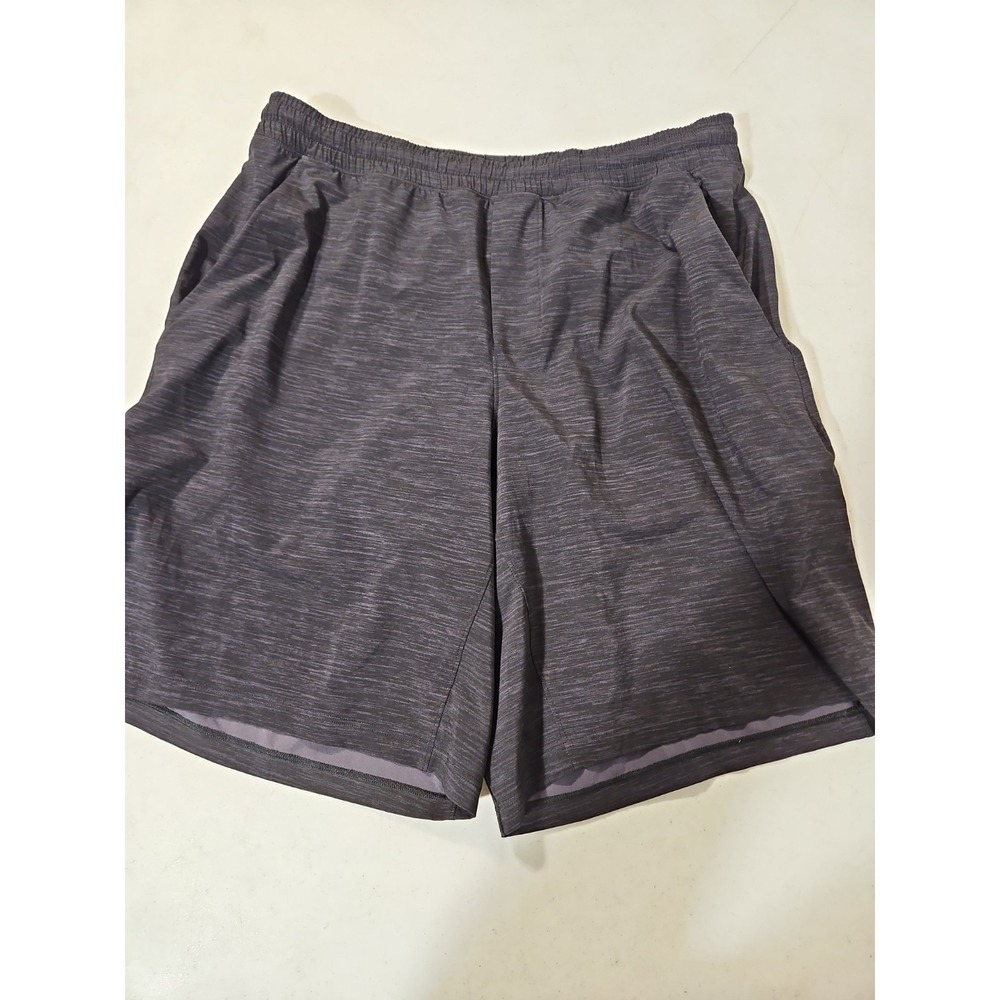 Lululemon Pace Breaker‎ Lined Shorts Mens Large 8"Inseam Black & Dark Gray (1823